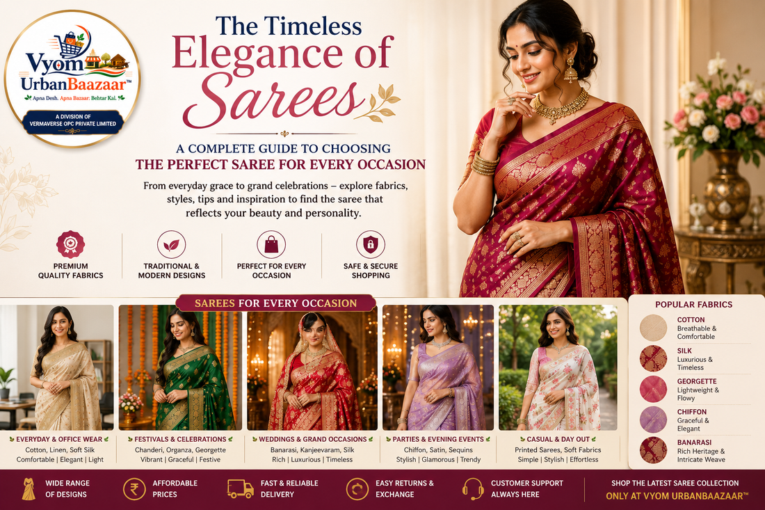 The Timeless Elegance of Sarees: A Complete Guide to Choosing the Perfect Saree for Every Occasion